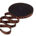 Стропа (ременная лента) 38 мм / 45.72 метра, [38.82 г/пог.м], с принтом 2-сторонняя, D169 коричневый/черный, 3Al354