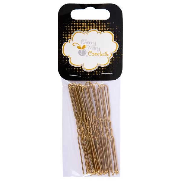 Набор шпилек для волос 7.5 см, 100 шт (5х20 шт), №03 золото, Cherry Mary VZ07031