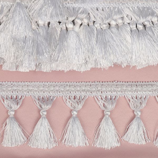 Бахрома отделочная широкая 100.0 мм / 10 метров, цв.6341, цв.белый