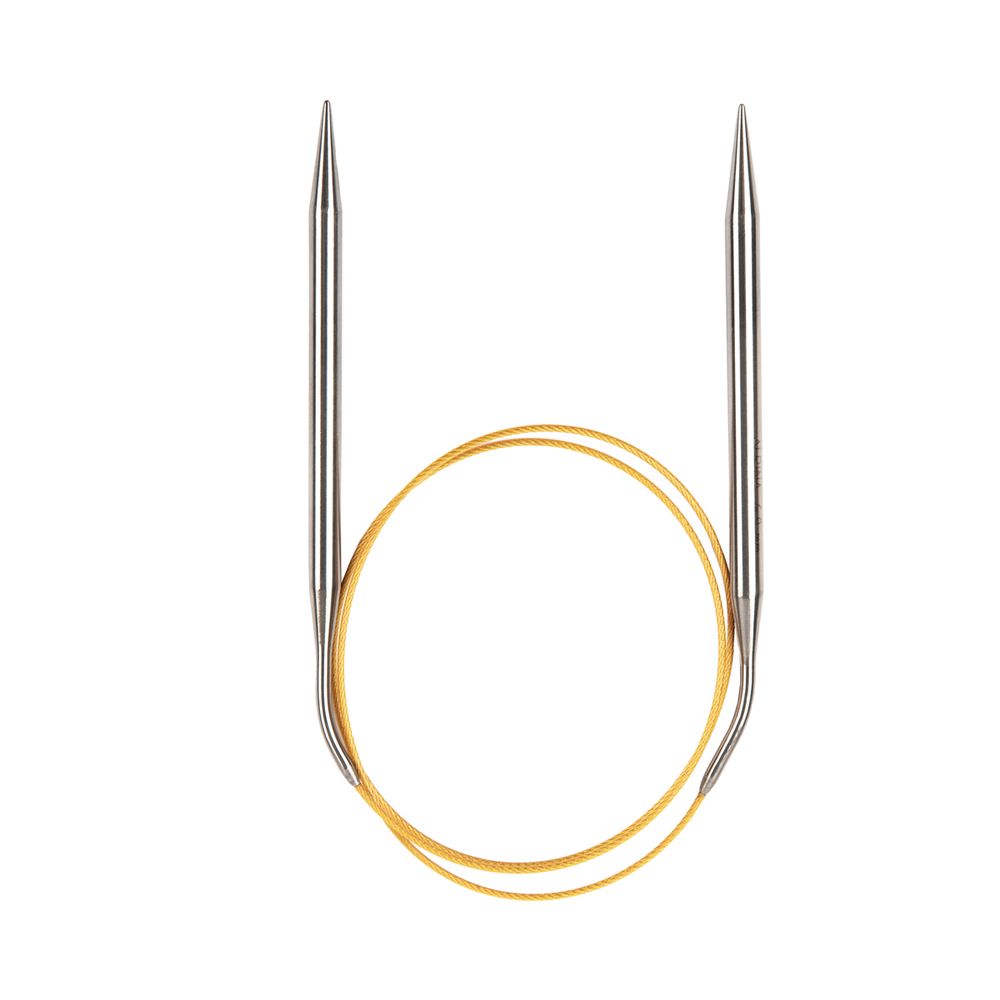 Спицы круговые ⌀5.0 мм, 80 см, с металлическим тросиком, Alpina SIL-80