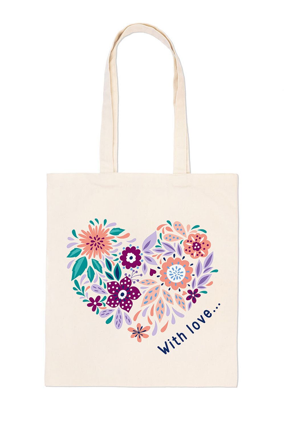 Раскраска на сумке Фрея, Цветочное сердце