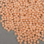 Бусины пластик (перламутр) ⌀4 мм, цв. 007 персик, 50 гр. (1500 шт), Magic4Hobby