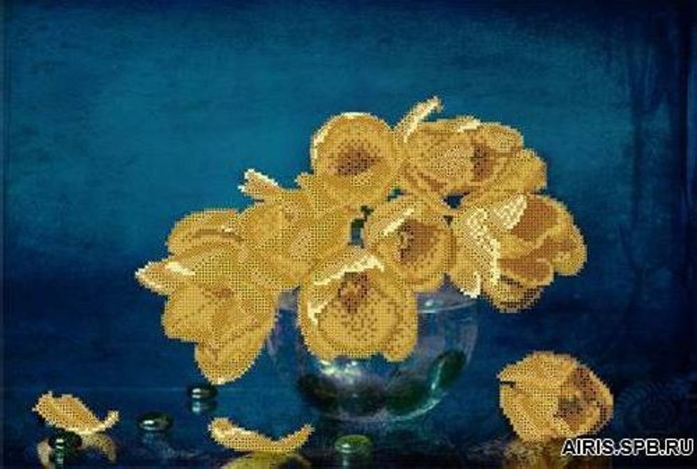 Рисунок для вышивания Gluriya &quot;С желтыми тюльпанами&quot; 42х27,7 см