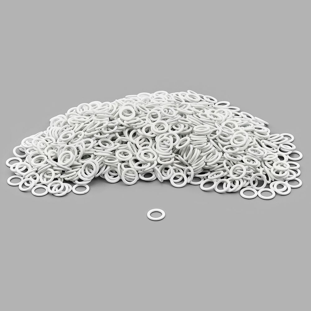 Кольца для бюстгальтера металл ⌀6.0 мм, белый, 50 шт