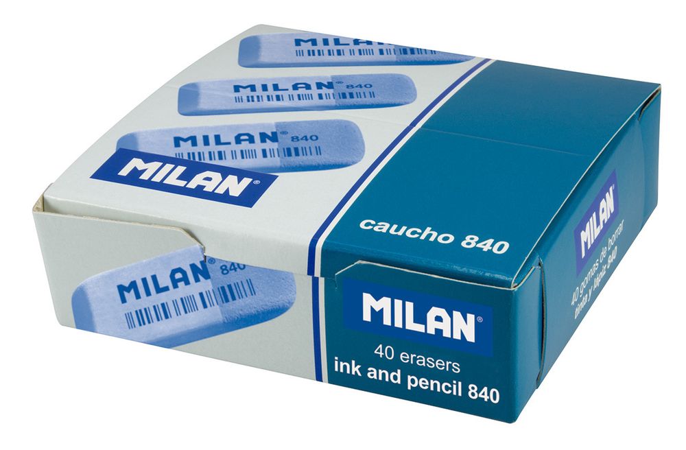 Ластик скошенный 840 двойного назначения 5,2х1,9х0,8 см, 40 шт, CCM840RA розово-голубой, Milan