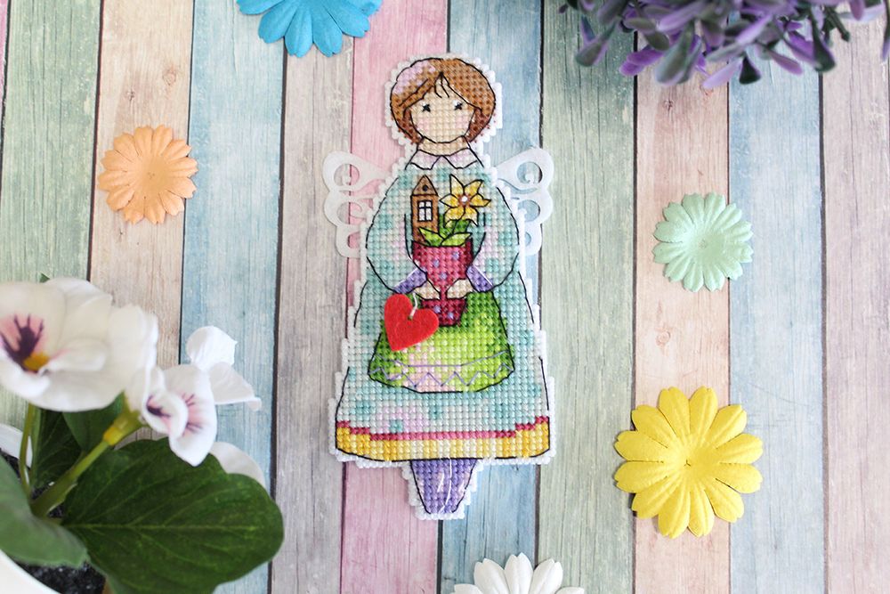 Набор для вышивания нитками МП Студия (Жар-птица), Ангел лета, 13х6 см