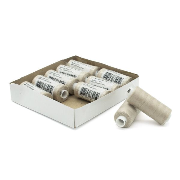 Нитки швейные бытовые Bestex 40/2, 365 м (400 ярд) / 10 кат., 252 серый-крем