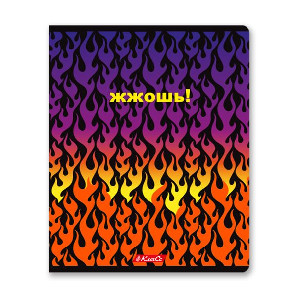 Тетрадь ученическая общая, неоновая краска, A5+ 48 л. на скобе, белизна 100%, 10 шт, клетка, 000324 Огонь!, Светоч 48ТСК5_9_3_1