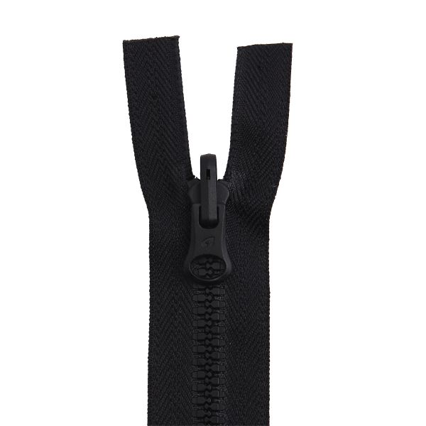 Молния трактор Arta Т6 (6 мм) 1 зам., разъем., 75 см, с реверсным замком, цв. 077 черный, 1 шт