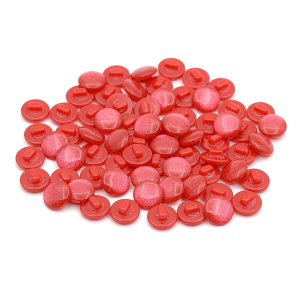 Пуговицы на ножке 22L (14мм), пластик (col.08 ярко-красный), 72 шт, CR P-45