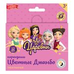 Набор цветных трехгранных коротких карандашей Джамбо Царевны TSR-SJCP-6012 заточенный 12х12 цв, Набор цветных трехгранных коротких карандашей Джамбо Царевны TSR-SJCP-6012 заточенный 12х12 цв, ВКФ TSR-SJCP-6012