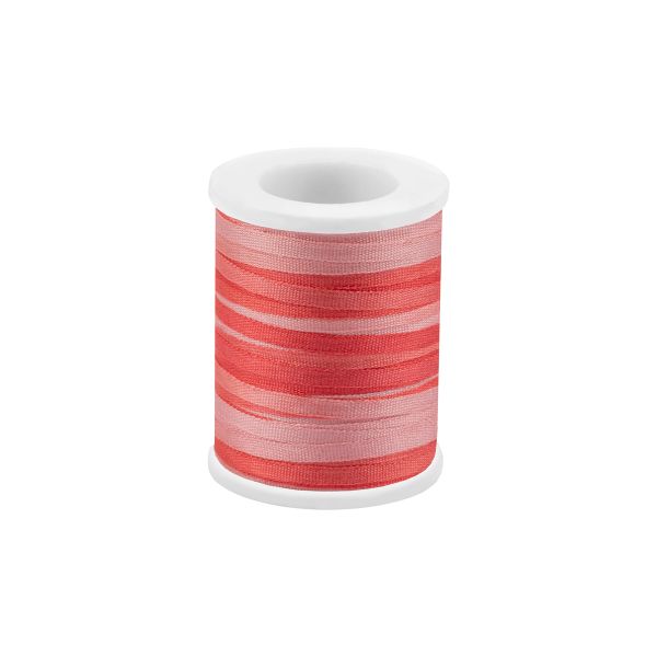 Лента (тесьма) шелковая 2.0 мм / 45.5±0.5 метров, M018 бл.розовый/розовый, Gamma SRM-2