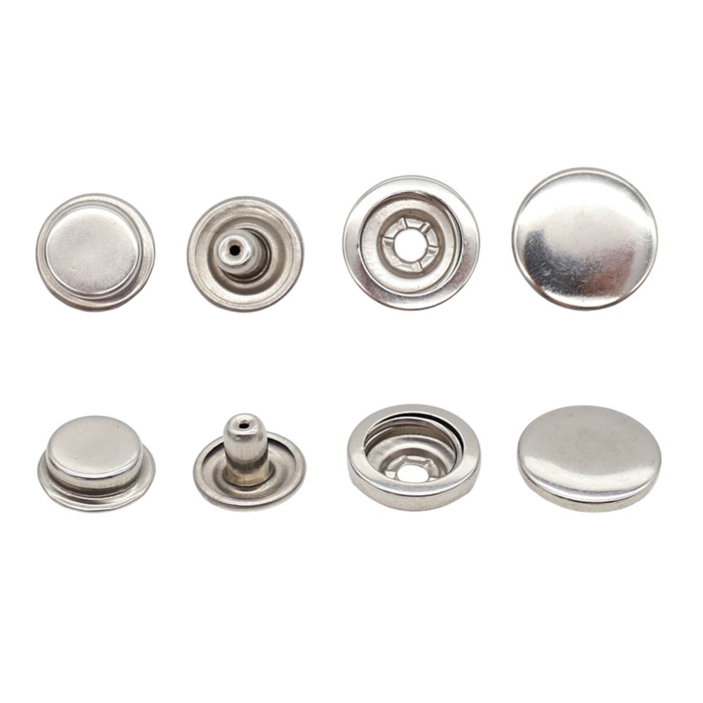 Кнопка Дельта (O-образная) ⌀15/15 мм, ≈72 шт, МЕТАЛЛ, никель, NEW STAR