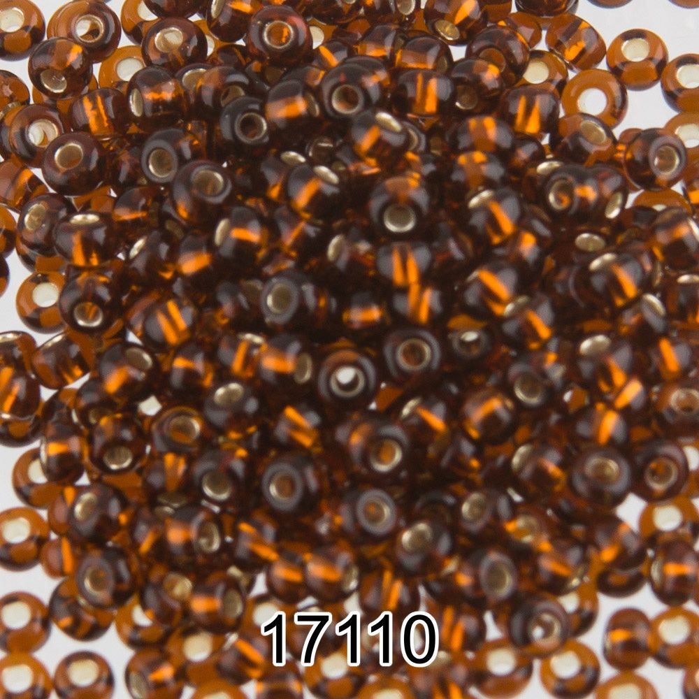 Бисер Preciosa круглый 10/0, 2.3 мм, 500 г, 17110 (Ф195) т.янтарный