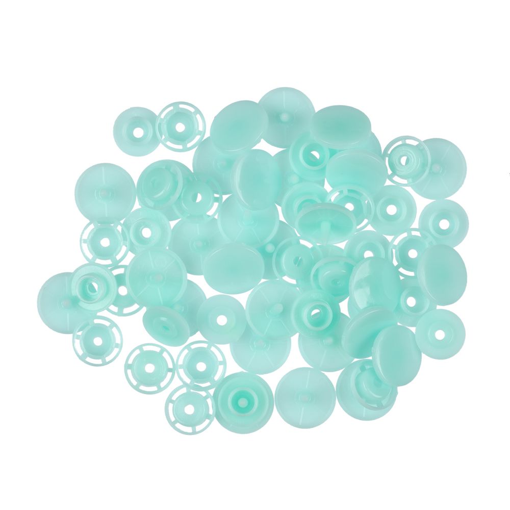 Кнопка рубашечная установочная пластик ⌀15 мм, 15 шт, 011 бирюза, Micron POM-15