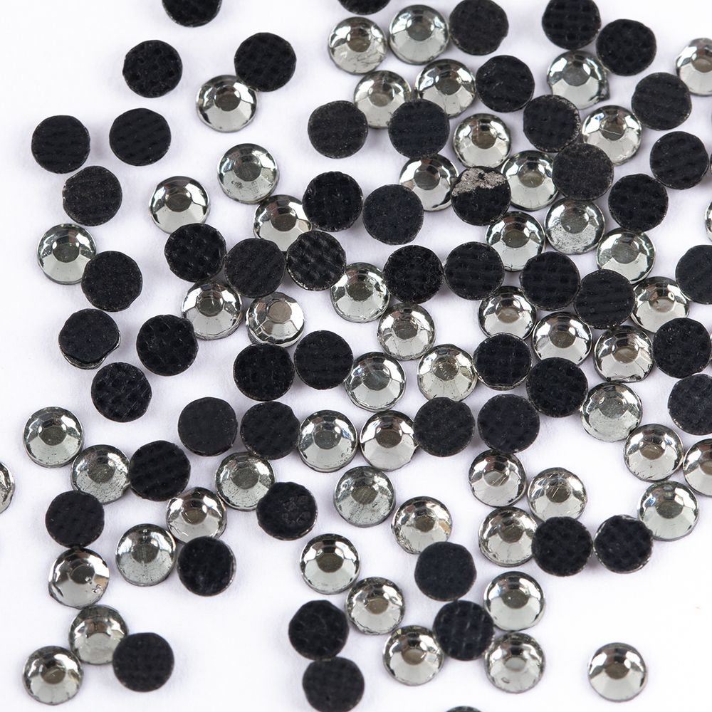 Стразы клеевые акрил 2.7-2.9 мм, 144 шт, 019 св.серый (bl.diamond), Zlatka RS/144