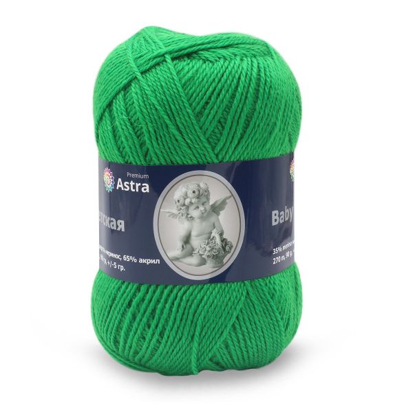 Пряжа Astra Premium (Астра Премиум) Детская / уп.3 мот. по 90 г, 270 м, 044 трава
