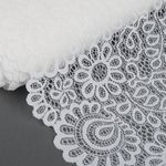 Кружево эластичное (стрейч) арт.YSTL00839 205мм цв.004 сумрачно-белый уп.25м, Kruzhevo