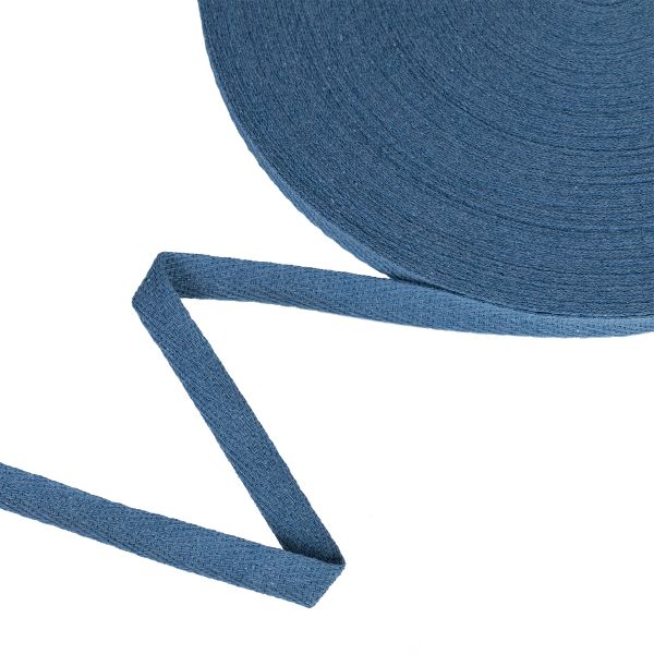 Тесьма (лента) киперная (100% х/б) 10 мм / 50 метров, джинс/denim blue, Gamma TCT-10