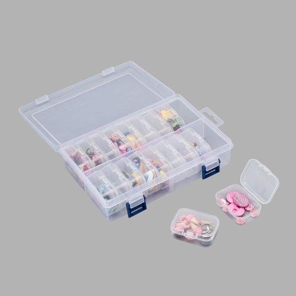 Контейнер для хранения мелочей 20х13.3х4.7 см, 18 штук в боксе, Hobby&Pro