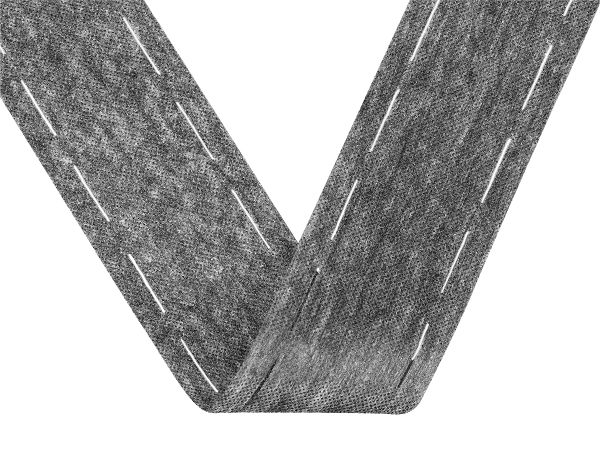 Лента корсажная клеевая перфорированная 60.0 мм / 200 метров, 50 г/м², цв. серый, 20150 9/1/40/1/9, БрючникоФФ