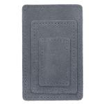 Набор заплаток пришив. из замши, прямоуг-к 4х6,4см, 6х9,6см, 8х12,7см, с перфорацией, 3 шт (26 серый), 59403