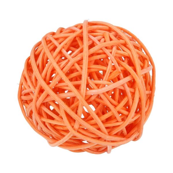 Шары декоративные из ротанга 7 см, 6 шт, №10 оранжевый, Blumentag BRF-7