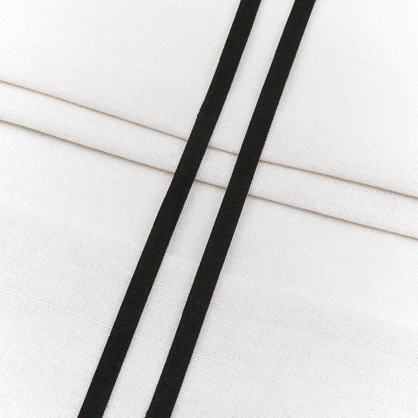 Тесьма замша искусственная 9 мм / 19 метров, цв. черный, 288444