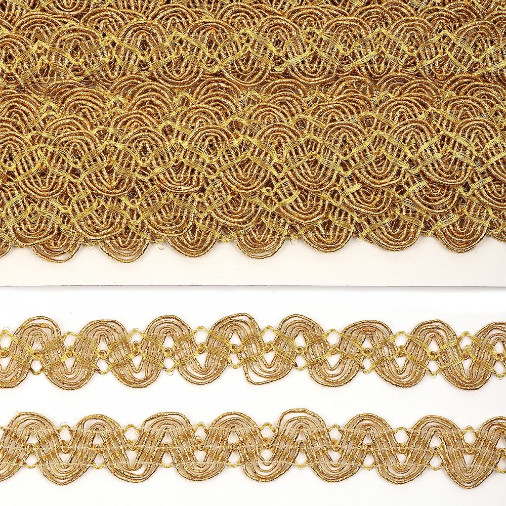 Тесьма отделочная 20 мм / 13.71 метров, TBY 901 цв.золото