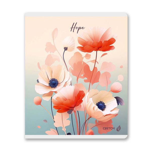 Тетрадь ученическая общая, матовый сплошной лак+запечат.титул лист A5+ 80 л. на скобе 65 г/м², белизна 100 %, 5 шт, клетка, 01124 Вдохновенье, Светоч Т78