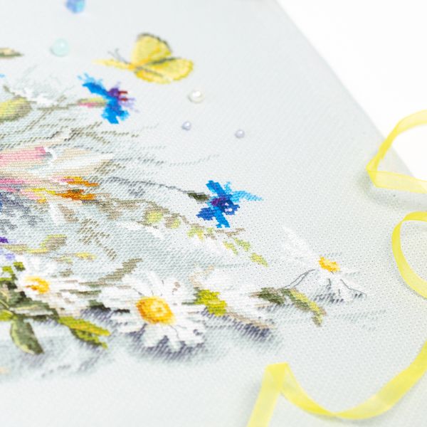 Набор для вышивания нитками Чудесная игла Premium 310-227, Нежный дуэт, 40х25 см