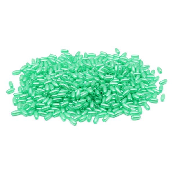 Бусины пластик (жемчуг) 3х6 мм, 15 г, Astra&Craft (светло-зеленый), 4AR293/294
