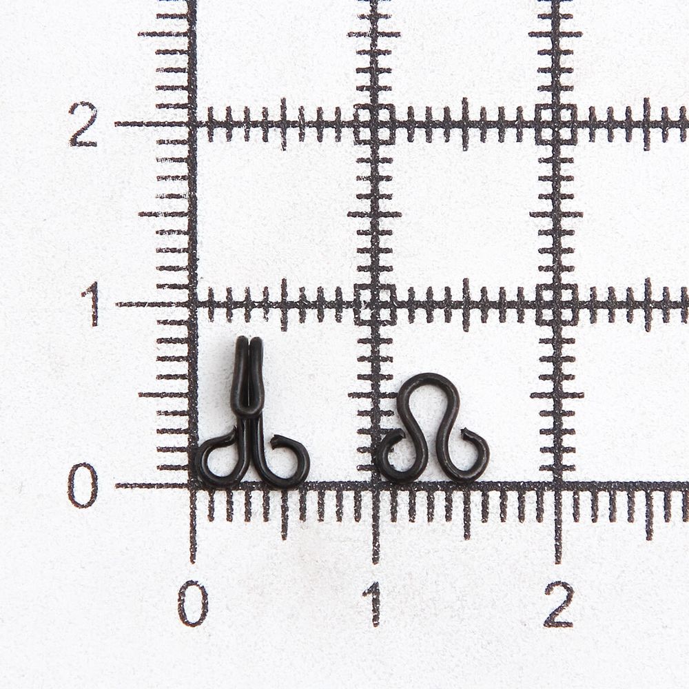 Крючки пришивные 7 мм, сталь, черные, 14 шт, Pony