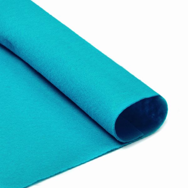 Фетр рулонный жесткий 1.0 мм, 100 см, рул. 10 метров, цв. 651 бирюза