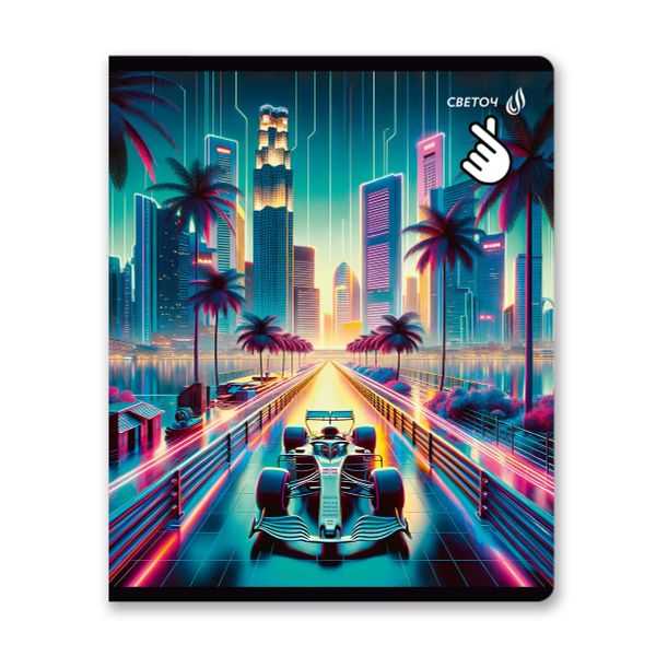 Тетрадь ученическая общая, матовый сплошной лак+запечат.форзац+титул лист A5+ 96 л. на скобе 65 г/м², белизна 100 %, 5 шт, клетка, 01125 Микс-Залайкай, Светоч Т79