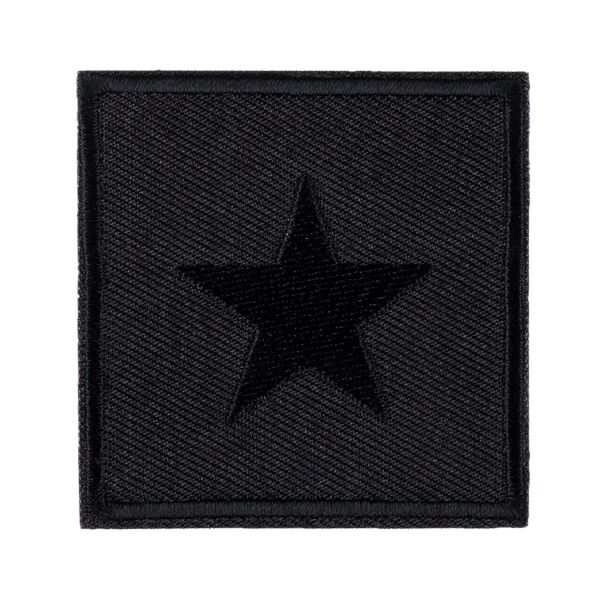 Термоаппликация №57/5, 5 шт, №4720А квадрат со звездой черный 5.3x5.3 см, Gamma