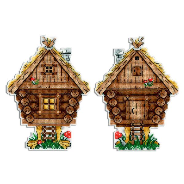 Набор для вышивания нитками МП Студия, Избушка на курьих ножках 17х13см