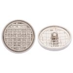 Пуговицы на ножке 36L=23 мм, металл, Silver (серебристый), 10 шт, MP06