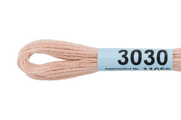 Мулине Gamma 100% хлопок, цв.3213 т.кремовый, 24 мотка по 8 метров