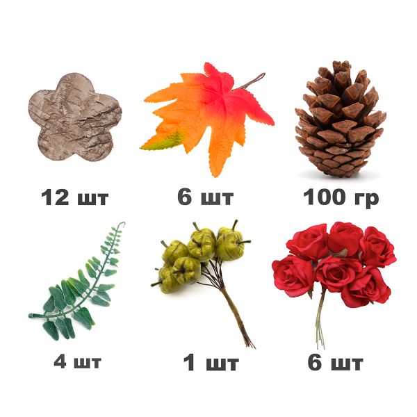 Набор природных материалов для поделок №6