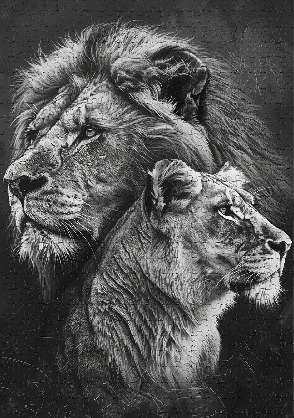 Пазл 500 элементов, Лев и львица, Фрея PZL-500/60