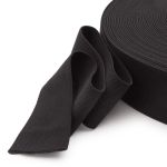 Резинка поясная 60.0 мм / 25 метров, тканая, 58 г/м, эластичность 155%, нейлон/лайкра, черный