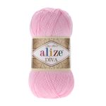 Пряжа Alize (Ализе) Diva / уп.5 мот. по 100 г, 350м, 291 светло-розовый A