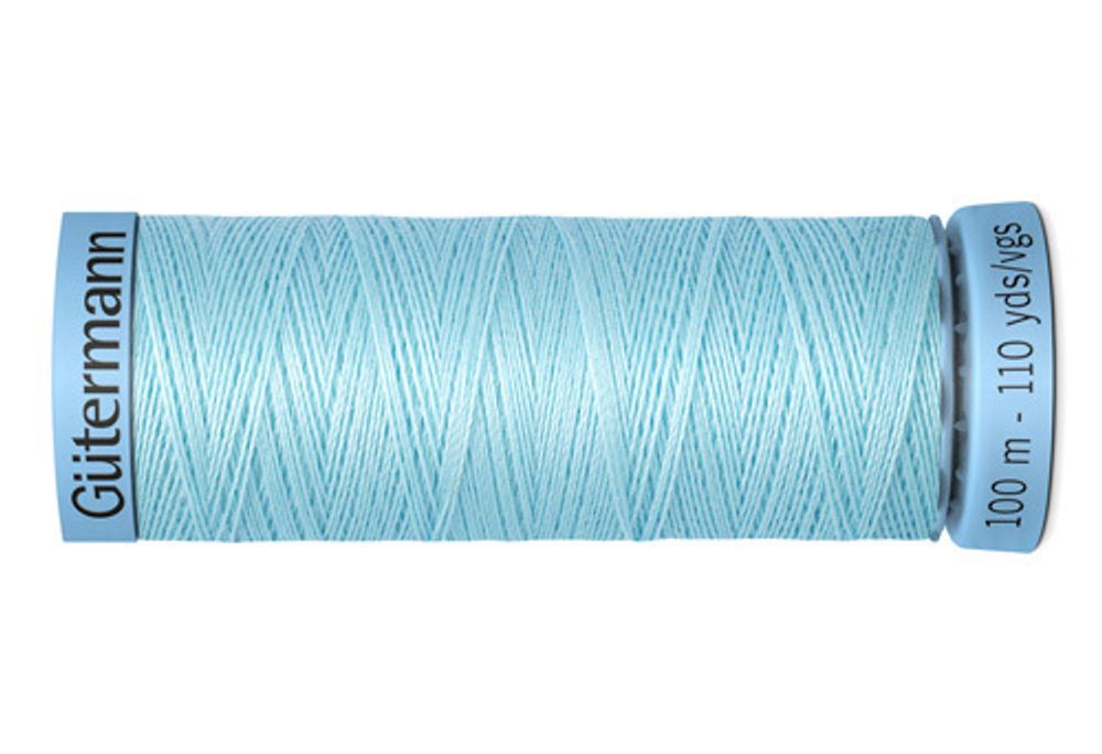 Нитки шелковые Gutermann Silk S303, 100м, 195 голубой лед, 5 катушек
