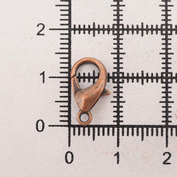 Замок для бус карабин, 14 мм, 5 шт/упак, Astra&Craft (медь), 4AR2042