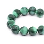 Бусины из смолы, имитация камня 11 мм, 10 шт в упак, малахит /TOS/