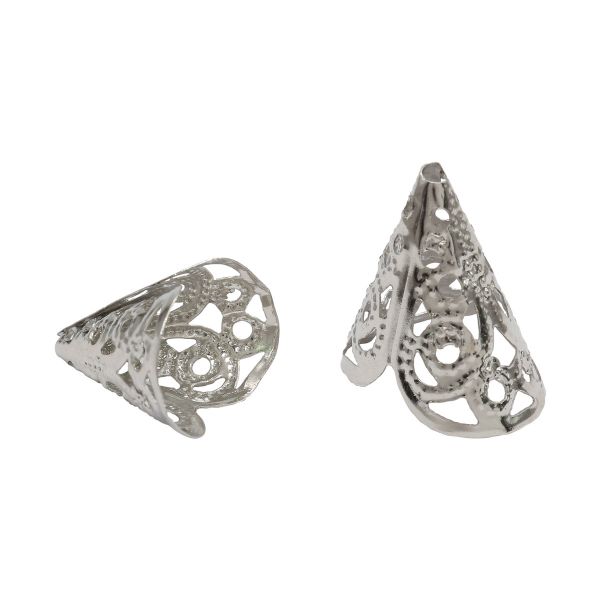 Шапочка для бусин, 18мм 30 шт в упак, Астра, Никель