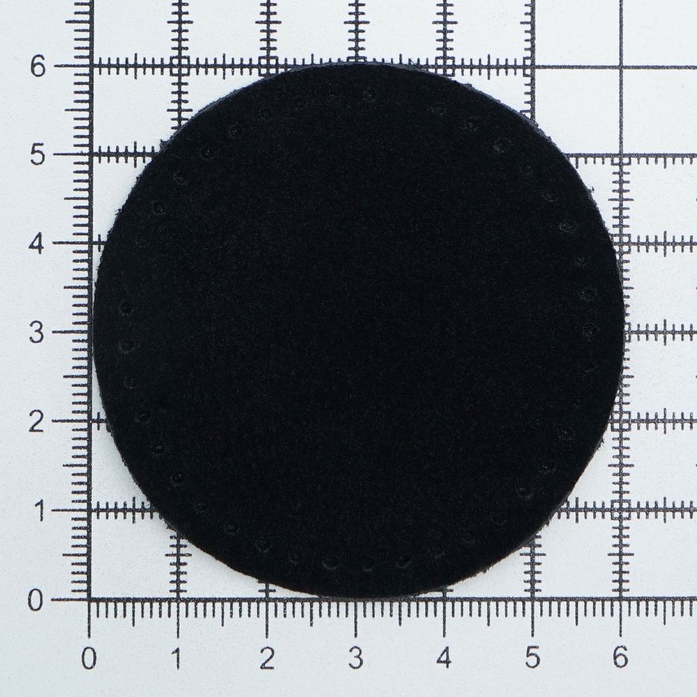 Заплатки пришивные из замши, круг ⌀6см с перфорацией, 2 шт, 100% кожа, 20 черный, 59111