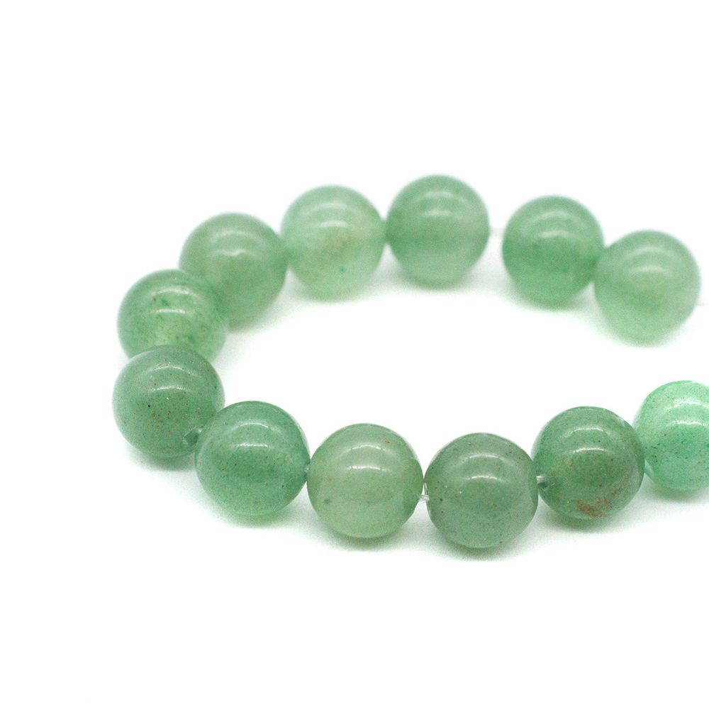 Бусины натуральный камень авантюрин 8 мм, 12 шт в упак, Астра