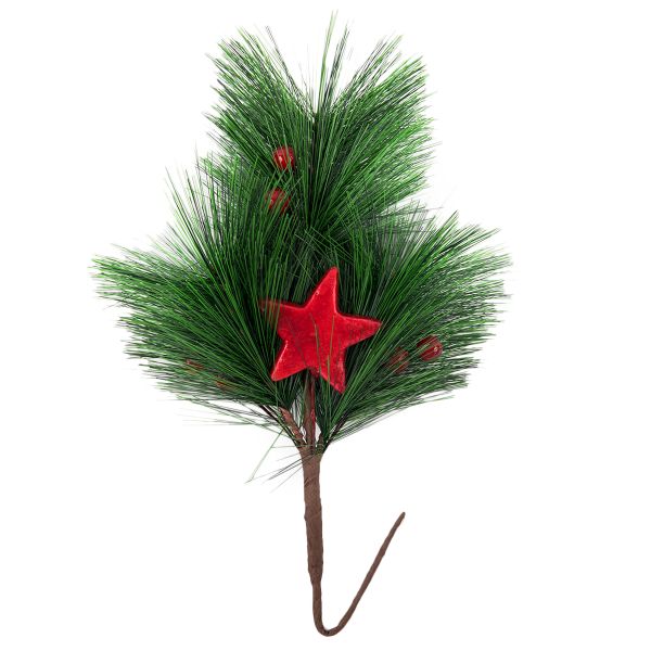 Веточка декоративная хвойная, 6 шт, 27 см, Blumentag VDD-119